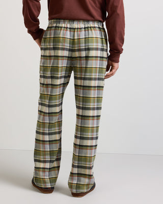 PENDLETON Plaid Flannel Pajama Pant in Olive Multi