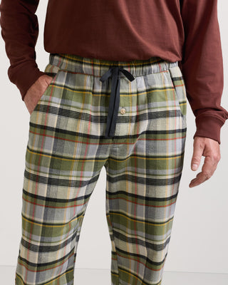 PENDLETON Plaid Flannel Pajama Pant in Olive Multi