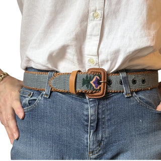 The Saddleback Belt - Light Denim