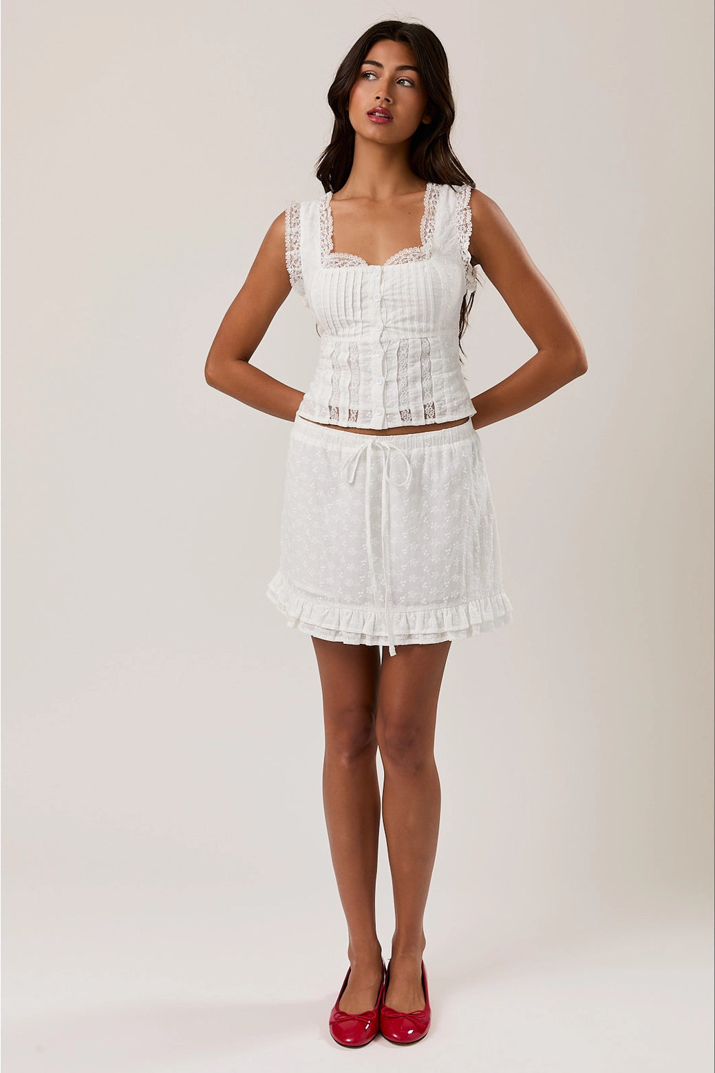 White Ruffle Skort - Salty Babe Skorts