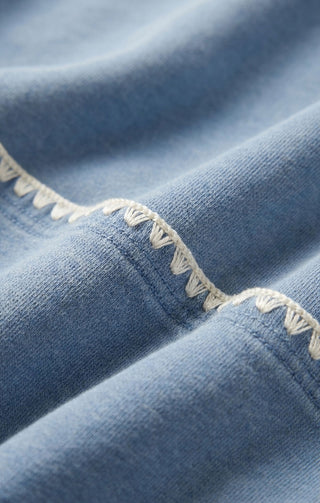 ZSUPPLY All Day Crop Whipstitch Jacket in Santorini Indigo