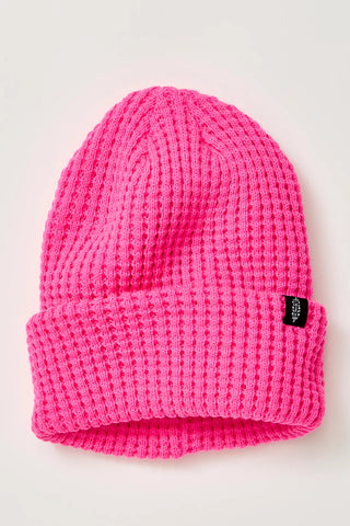 FREE PEOPLE Movement Cool Down Beanie in Hot Pink