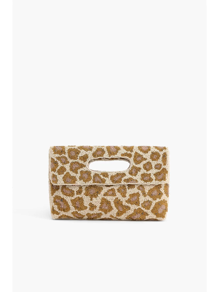 Rose Gold Leopard Clutch