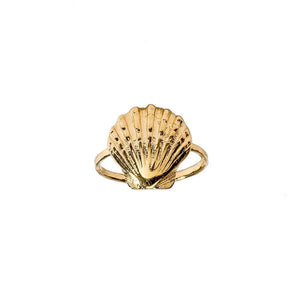 Golden Sunrise Shell Ring