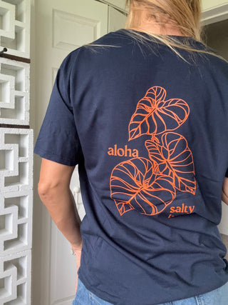 Kalo Leaf City Tee-Eclipse Navy