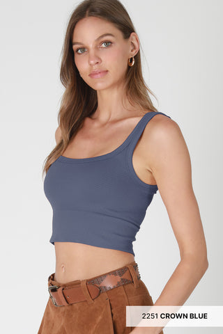 NIKIBIKI Chevron Ribbed Crop Top