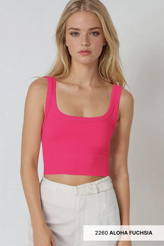 NIKIBIKI Chevron Ribbed Crop Top