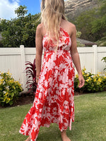 RHYTHM Catalina Floral Halter tiered maxi dress