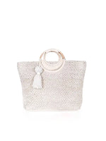 Birch Lurex durrie tote bag