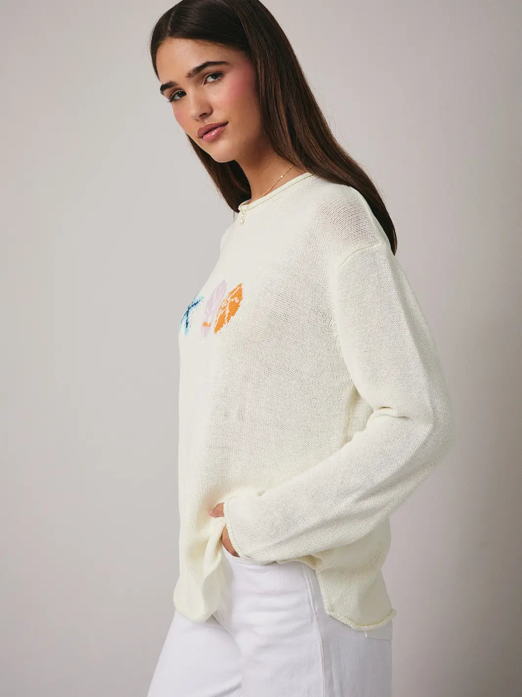 Cream  'Sea' Graphic Sweater - Salty Babe Sweaters 