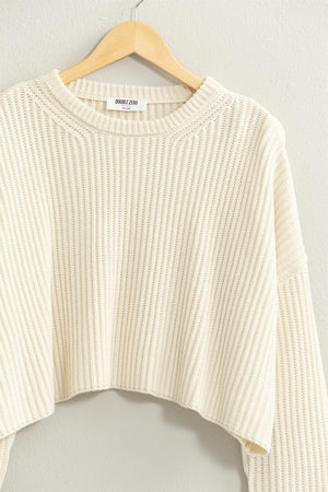 Freshly Minted cropped knit sweater top