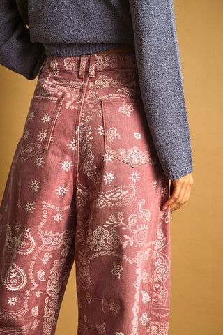 Pink Paisley Print Pants - Apres Sea Ranch Pants