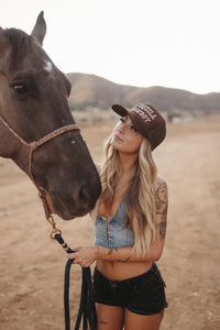 Tequila Cowboy Canvas Hat - Brown