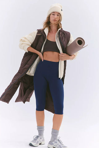 FREE PEOPLE On The Move Packable Puffer Vest in Chocolate