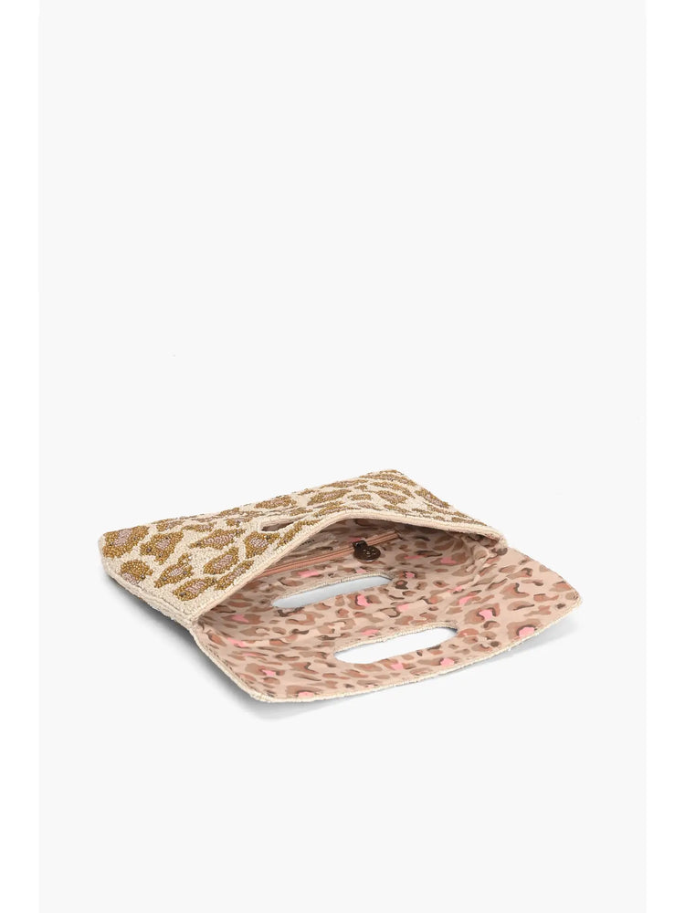 Rose Gold Leopard Clutch