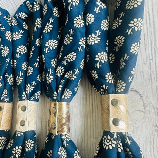 Blue Floral Bandana