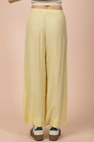 Yellow Wide-Leg Pants - Salty Babe Pants