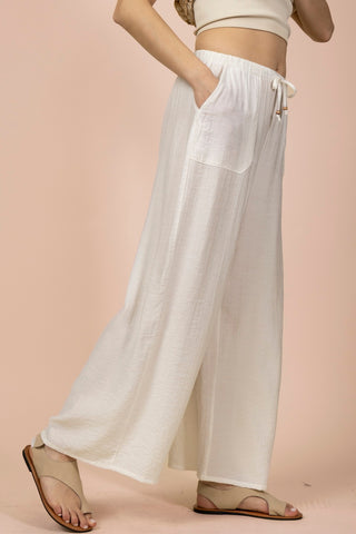 White Wide-Leg Pants - Salty Babe Pants