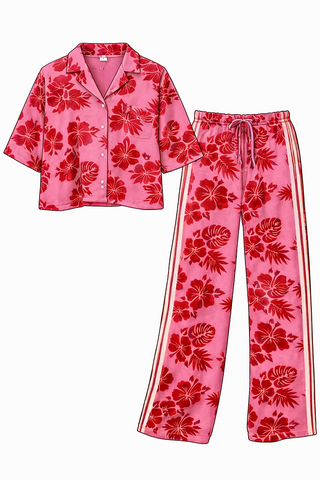 Las Olitas Track Pant-Lola Pink