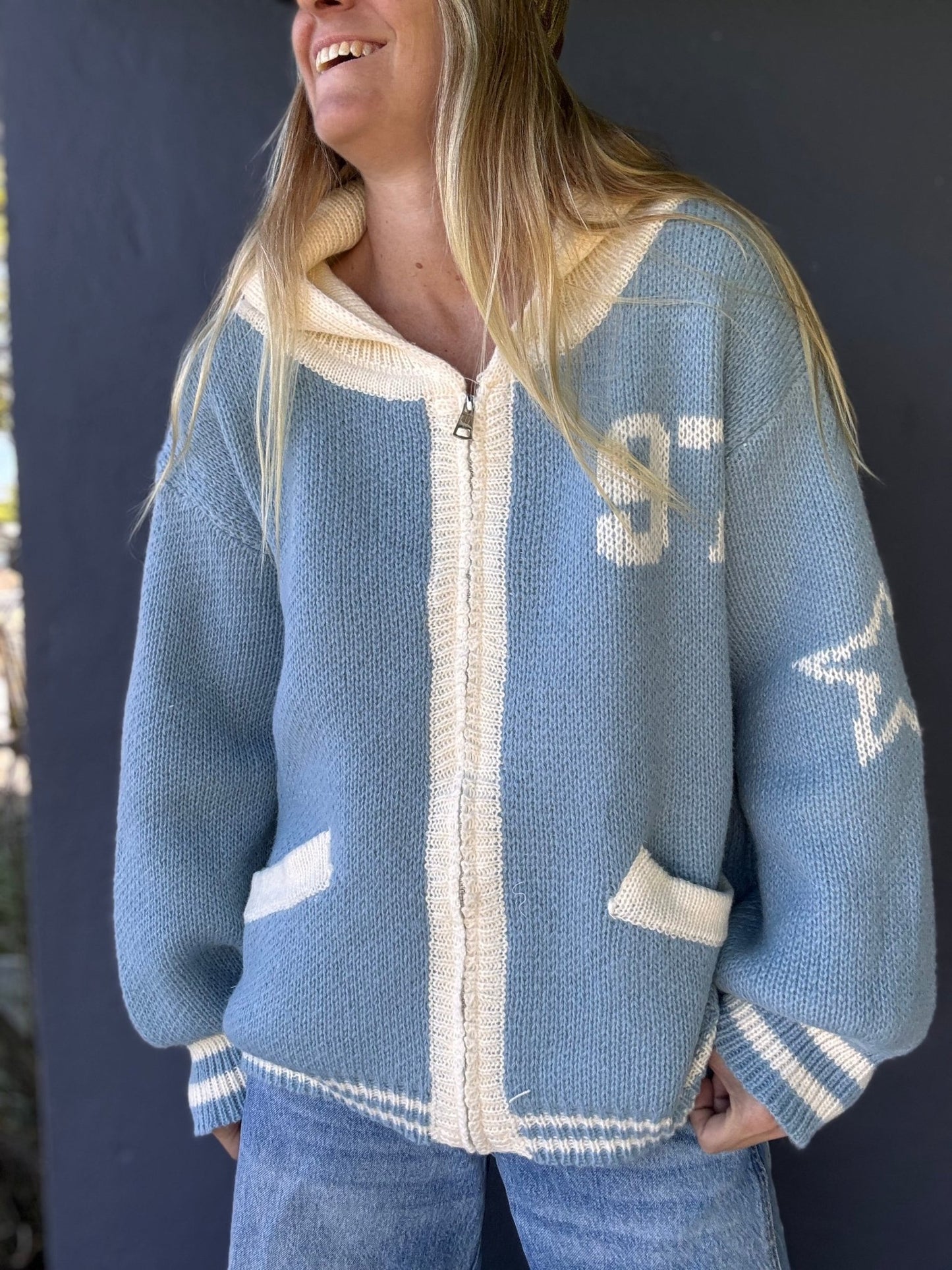 97 Zip Up Sweater - Hoodie - The Salty BabeLong Sleeve Tops