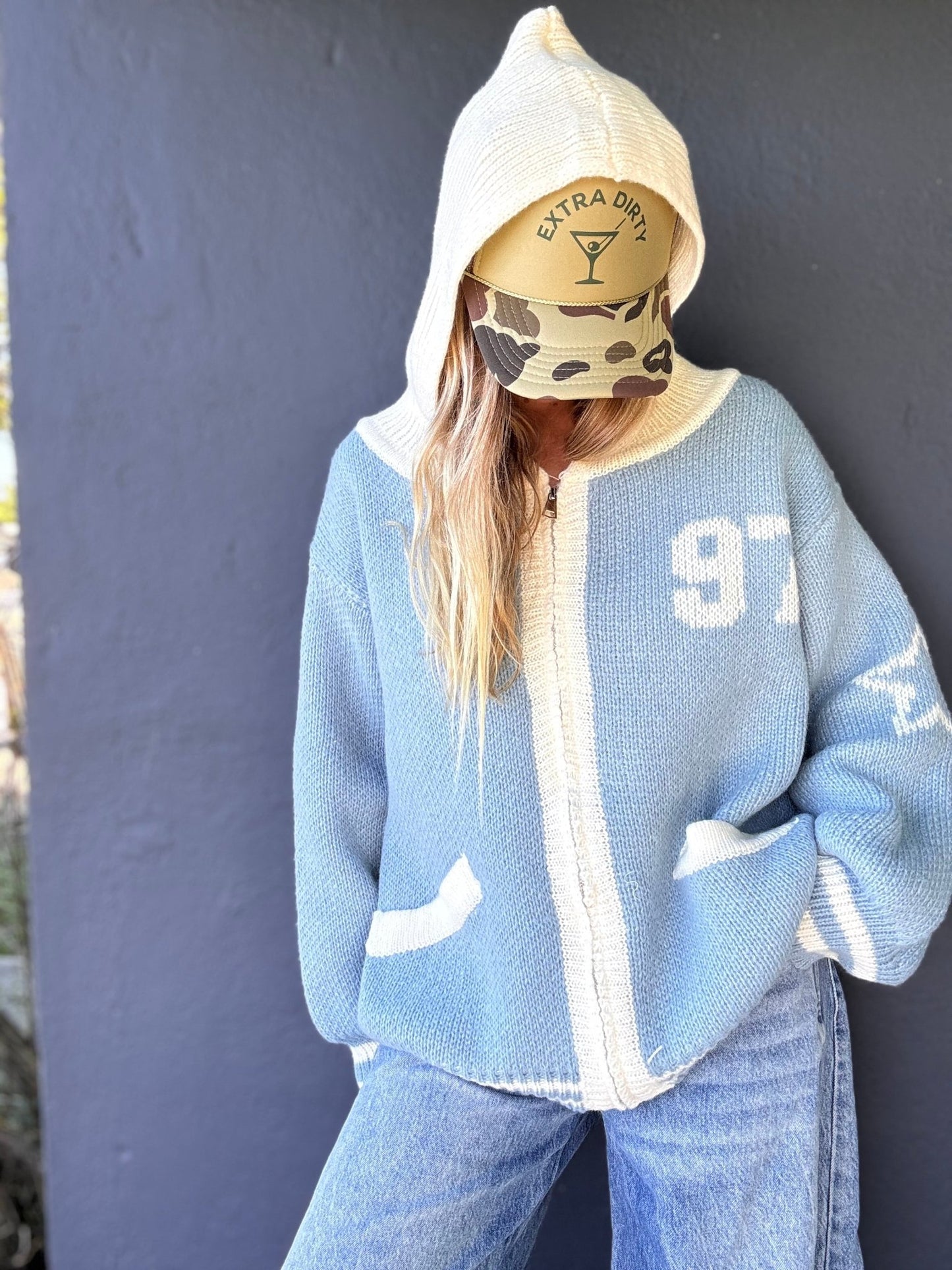 97 Zip Up Sweater - Hoodie - The Salty BabeLong Sleeve Tops