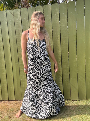 ZSUPPLY Cocktail Hour Leaf maxi dress