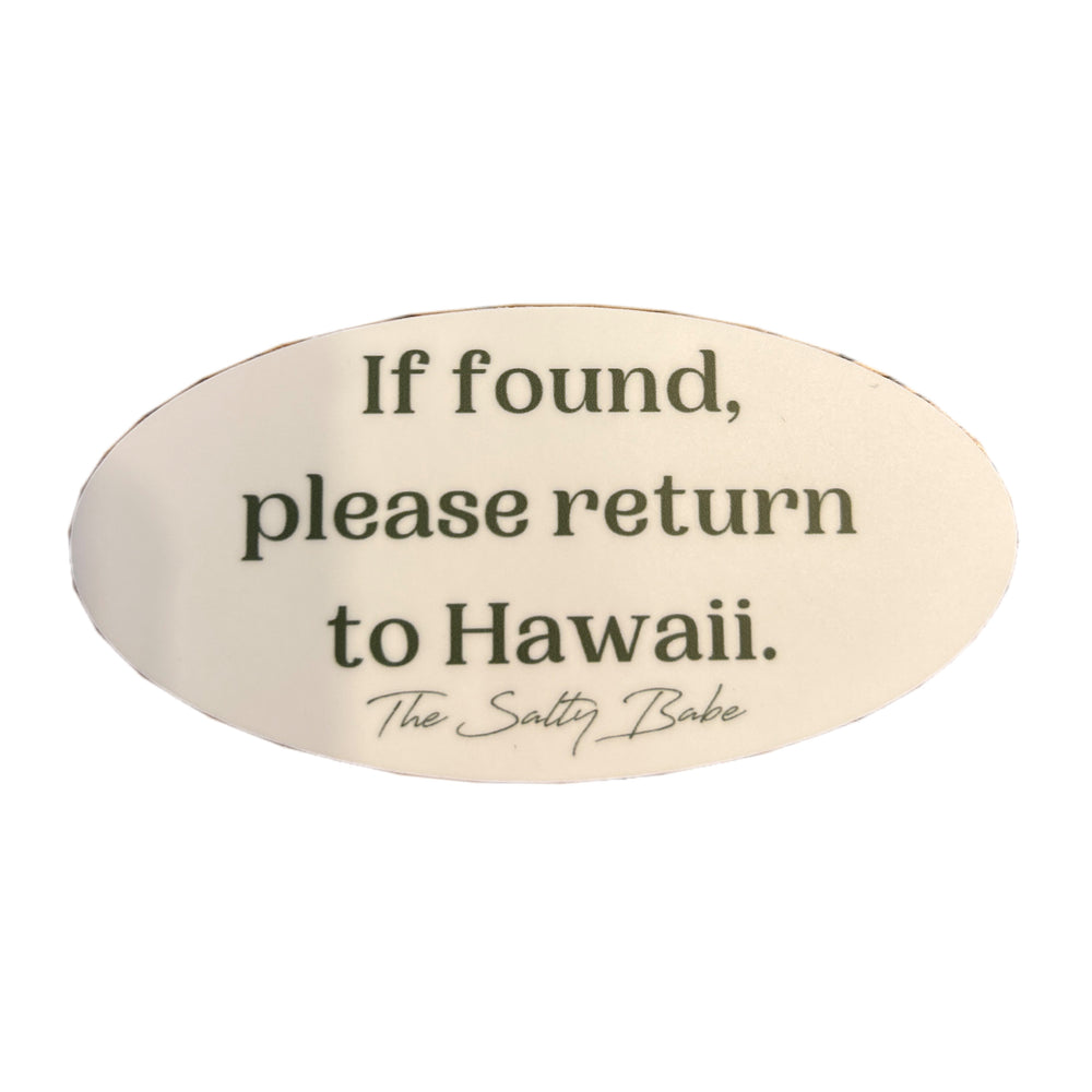 If Found Small Sticker