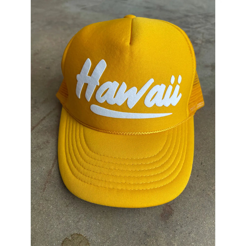 A+H Hawaii Trucker Hat - Yellow