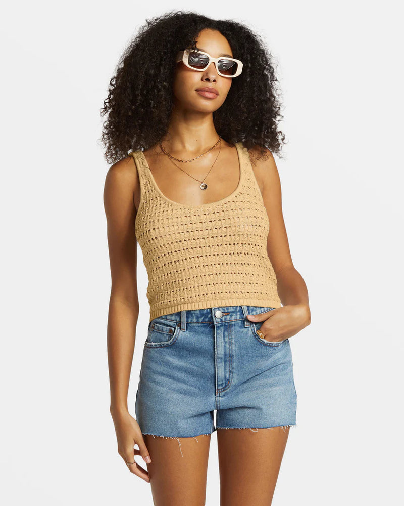 Billabong Hot Shot Crochet Tank Top