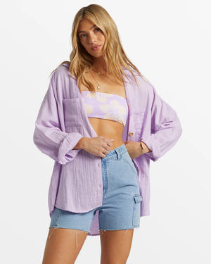 BILLABONG Swell Blouse long sleeve top-Tulip