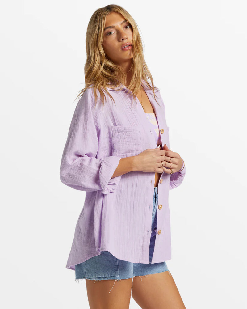 BILLABONG Swell Blouse long sleeve top-Tulip