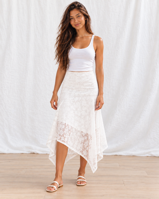 Free Spirit Lace Skirt - Off White