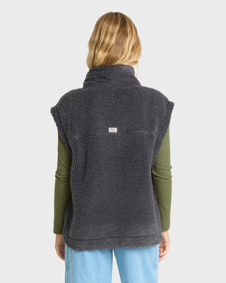 BILLABONG Waver Fleece Vest in Black Sands