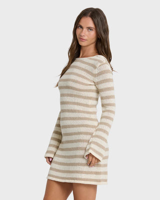 BILLABONG Raye Mini Dress in Cobblestone