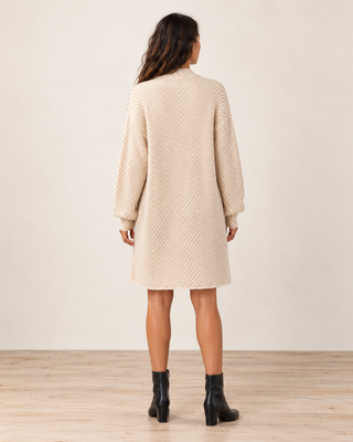 Harbor Herringbone Cardigan - Taupe