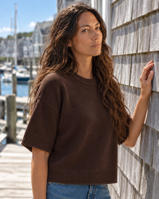 The Classic Knit Top - Dark Brown