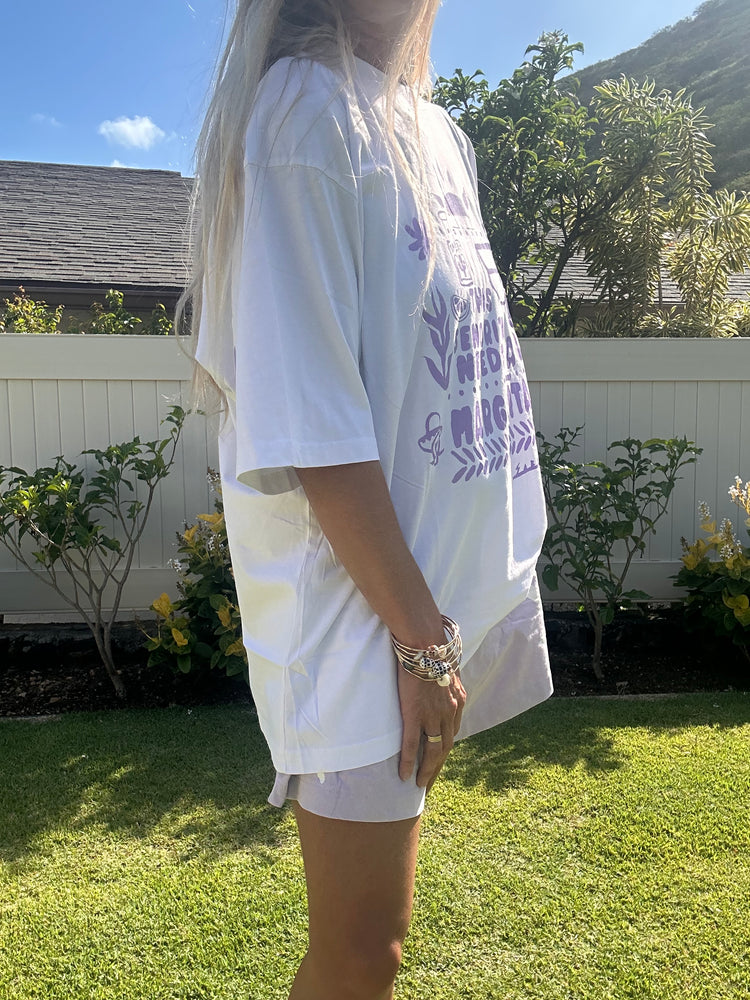 SABBI The Margie Oversized tee-Lilac