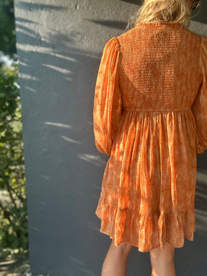 Orange Bliss long sleeve dress