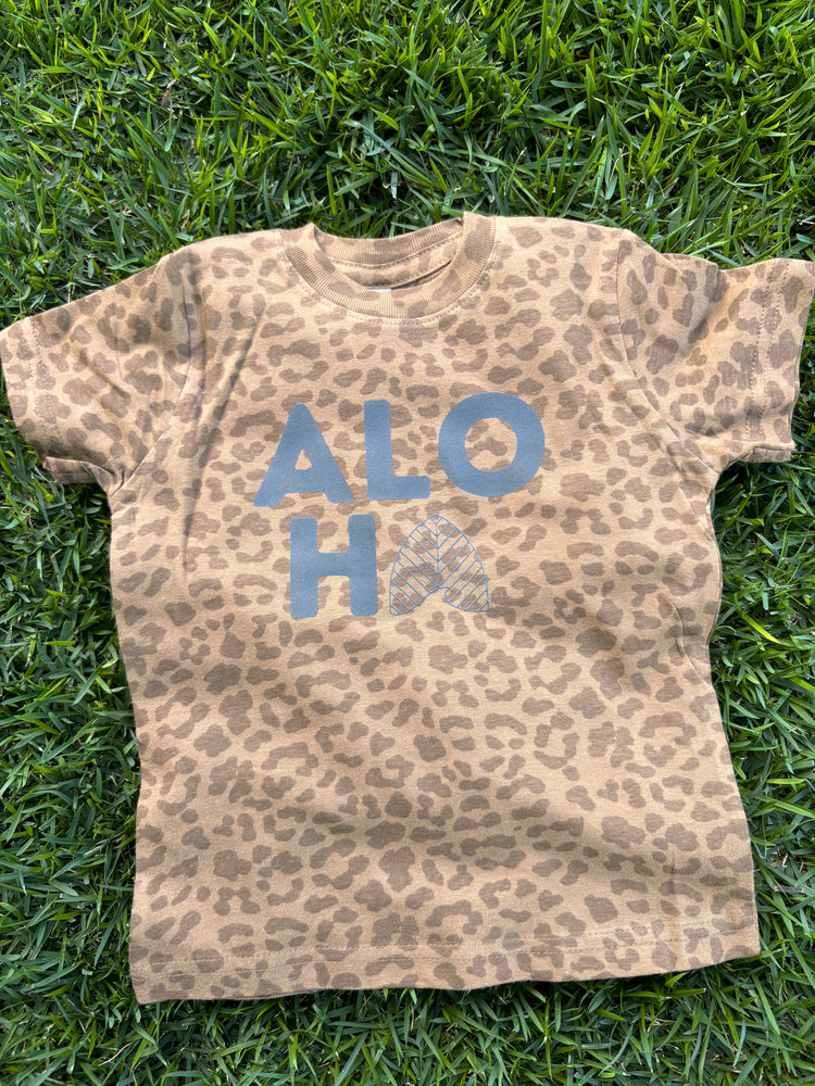 Aloha Arch Mommy & Me Tees & Onesies- Brown Leopard