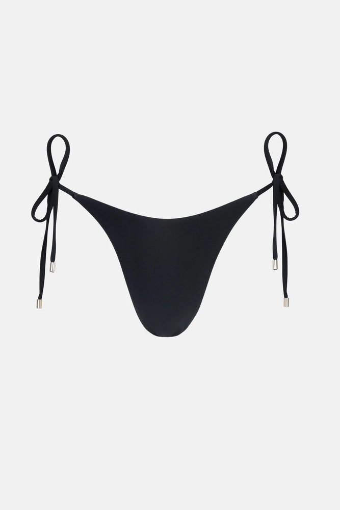 RHYTHM Classic tie side bikini bottom-Black