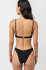 RHYTHM Isla RIb Eco Underwire bikini top-Black