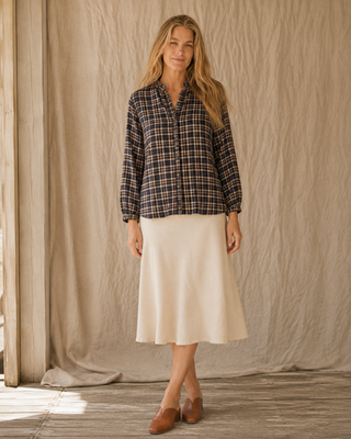 Plaid Long Sleeve Top - Apres Sea Ranch Tops