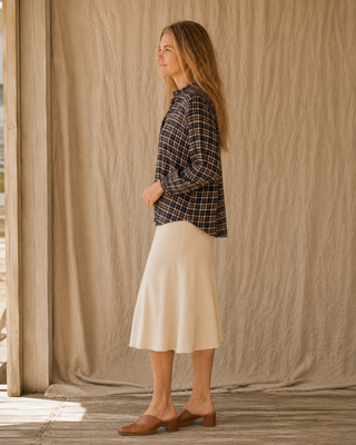 Plaid Long Sleeve Top - Apres Sea Ranch Tops