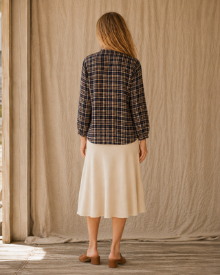 Plaid Long Sleeve Top - Apres Sea Ranch Tops