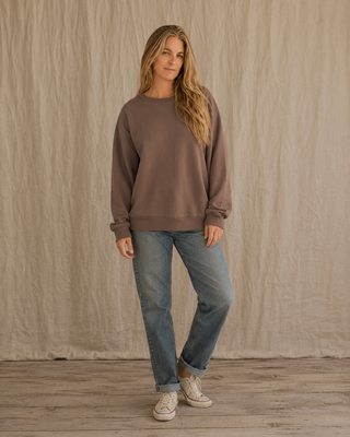 Mocha Oversized Crewneck Sweatshirt