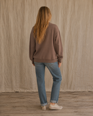 Mocha Oversized Crewneck Sweatshirt