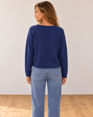 Light by the Sea Sweater - Navy/White