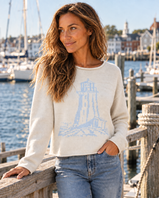 Light by the Sea Sweater - Marble/Sky