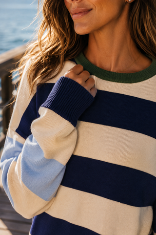 Reef Stripe Colorblock Sweater