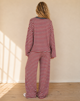 Poppy Stripe Long Sleeve Top